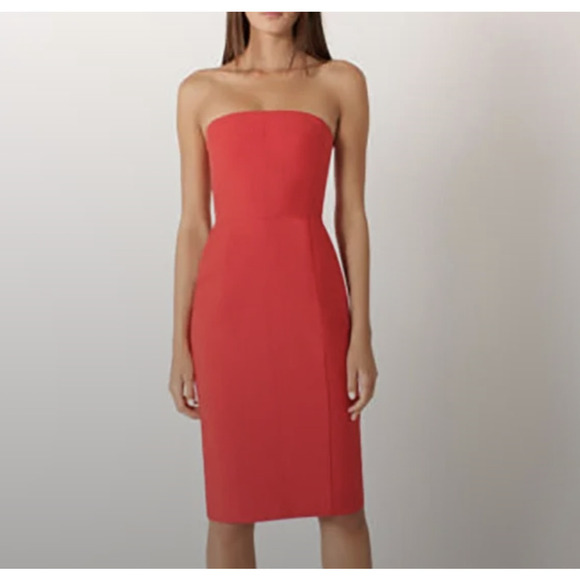 Black Halo Red Olsen Strapless Sheath Cocktail Dress NWT 6 - Picture 1 of 5